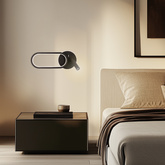 MONET lampa kinkiet owal czarny 13W LED 3000K, 4000K, 6000K klosz biały 22-35691