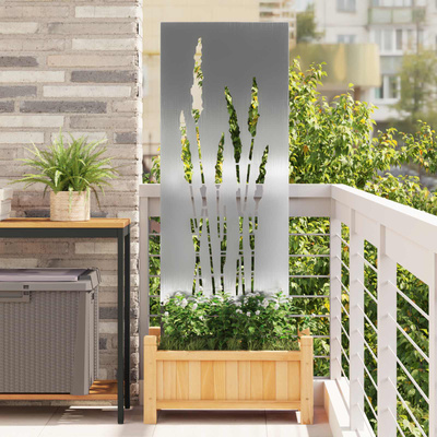 Ekran zapewniający prywatność w ogrodzie Srebrny 50 x 140 cm