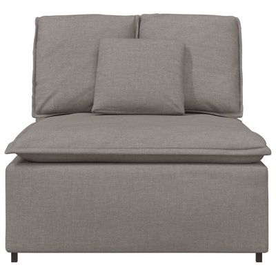 Modułowy moduł centralny sofy z poduszkami Taupe 100 cm