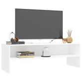 Szafka pod TV, biała, 120x40x40 cm, materiał drewnopochodny