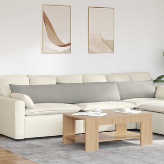 Poduszki na sofę 2 pcs Jasnoszary 200 x 40 cm tkanina