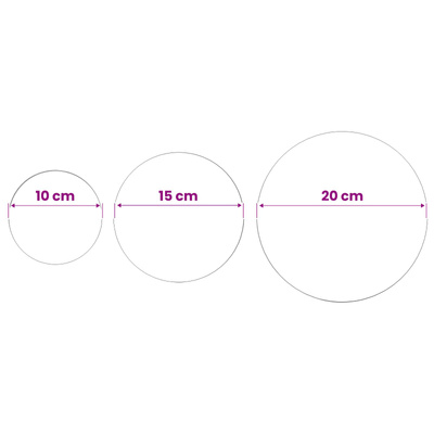 Kula lustro 3 szt. Ø 20 cm srebrny Stal nierdzewna 201