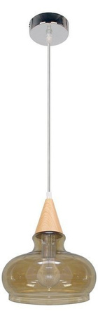 Lampa wisząca szklana dymiony klosz 60W E27 Enriks 1 Candellux 31-77783