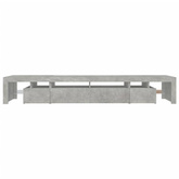 vidaXL Szafka pod TV z oświetleniem LED, szarość betonu, 260x36,5x40cm
