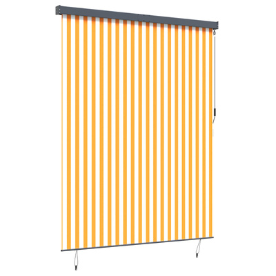 Roleta Biały i Pomarańczowy 200 x 250 cm Materiał i Aluminium