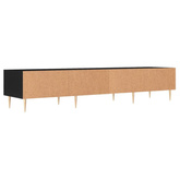 vidaXL Szafka pod TV, czarna, 150x36x30 cm, materiał drewnopochodny