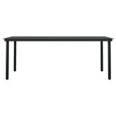 9-częściowy zestaw mebli ogrodowych, czarny