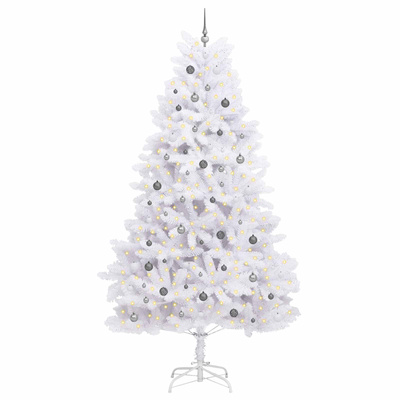 Sztuczna choinka Biały 138 x 138 x 300 cm PVC i Metal