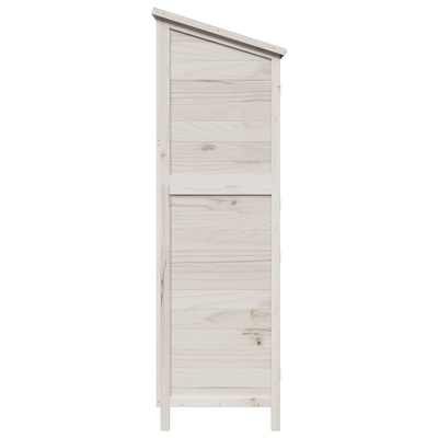 Shed ogrodowy Biały 106 x 56 x 176,5 cm Drewno Świerkowe