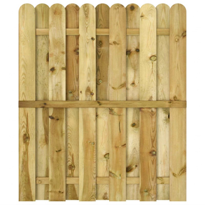 Brama ogrodowa 100 x 125 cm Lite drewno sosnowe zielony