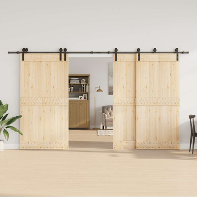 System do montażu drzwi przesuwnych, 400 cm, stal, czarny