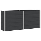Podniesiona rabata ogrodowa Czarny 200 x 50 x 91 cm