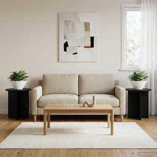 Stojak na rośliny 2 pcs Czarny 40 x 40 x 40 cm