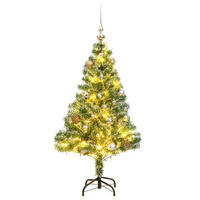 vidaXL Sztuczna choinka ze 150 LED, bombkami i śniegiem, 150 cm model standard