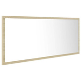 vidaXL Lustro łazienkowe LED, kolor dąb sonoma, 100x8,5x37 cm, akryl