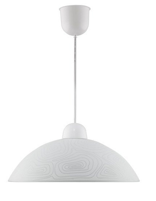 Lampa wisząca Lukrecja pojedyncza biała matowa do kuchni nad blat E27