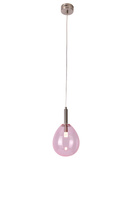 Lampa wisząca szklana LUKKA z różowym kloszem – minimalistyczna lampa nad stół LED