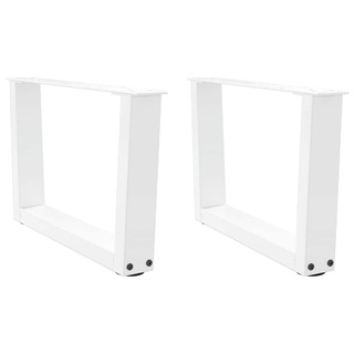 Nogi do stolika kawowego w kształcie litery V 2 szt. Białe 60x(30-31,3) cm Stal