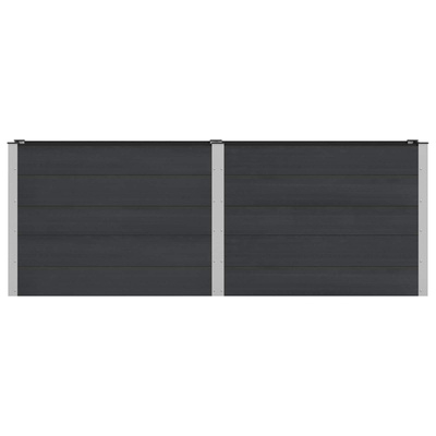 Podniesiona rabata ogrodowa Czarny 250 x 50 x 91 cm