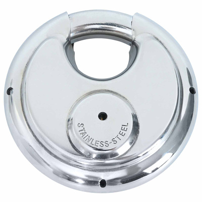 Kłódki discus z kluczami 6 szt. srebrny 9 x 2.8 x 9 cm