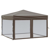 Składany namiot imprezowy ze ściankami, taupe, 3x3 m