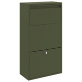 Skrzynka na przesyłki Zielony oliwkowy 44 x 22 x 82 cm Stal