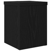 Stojak na rośliny 2 pcs Czarny Dąb 15 x 15 x 20 cm
