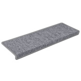 Maty na schody 15 szt. 65x21x4 cm Jasnoszary prostokątny brzeg