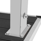 Prysznic ogrodowy z podstawą, WPC i stal nierdzewna