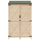 Shed ogrodowy naturalny 106 x 56 x 176,5 cm Drewno Świerkowe