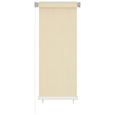 vidaXL Roleta zewnętrzna, kremowa, 60x140 cm, HDPE