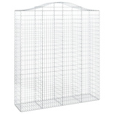 Kosze gabionowe, 12 szt, 200x50x220/240cm, galwanizowane żelazo