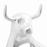 Rzeźba byka Srebrny 22 x 9,5 x 34 cm Aluminium