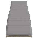 vidaXL Leżak z poduszką, beżowy, 55x199x50 cm, polirattan