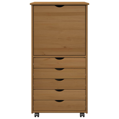 Rolkowa szafka 53 x 39 x 103 cm Lite drewno sosnowe