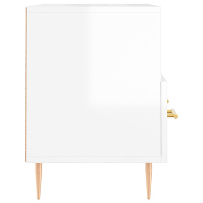 vidaXL Szafka pod TV, biała, wysoki połysk, 80x36x50 cm