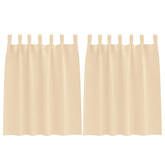 Firany blackout z kółkami 2 pcs Kremowy 140 x 140 cm Poliester