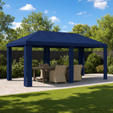Pokrycie altany 6 x 3 m niebieski Poliester 190 gsm