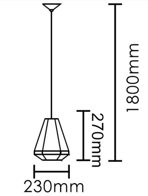 Geometryczna Lampa wisząca ETCHi AD304