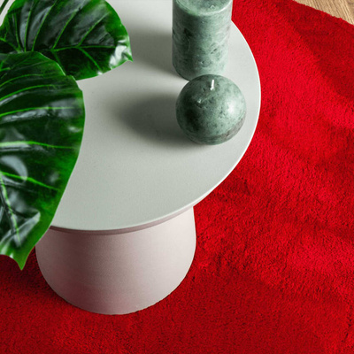 vidaXL Dywan HUARTE z krótkim włosiem, czerwony, Ø 160 cm