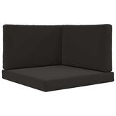 Poduszka do sofy na zewnątrz 3 pcs Czarny Poliester