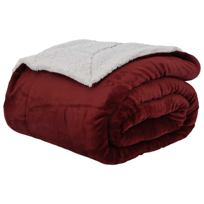 Koc Bordeaux Czerwony 130 x 150 cm Polar