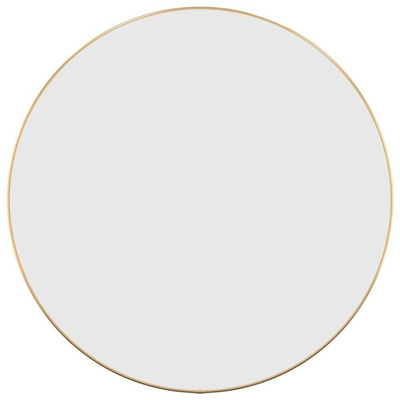vidaXL Lustro ścienne, złote, Ø 60 cm, okrągłe