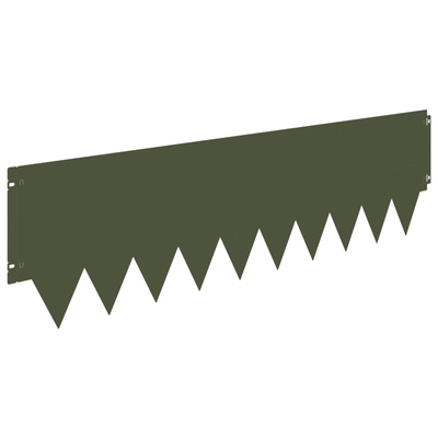 Krawężnik do trawnika 20 szt. 103 x 30 cm Stal Oliwkowy zielony