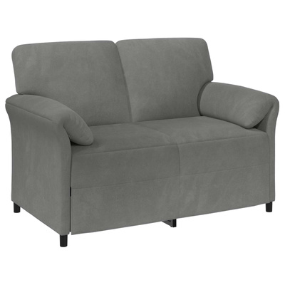 Sofa dwuosobowa ciemnoszary 138 x 83 x 95 cm Welur