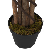 Sztuczny figowiec dębolistny, 96 liści, 80 cm, zielony