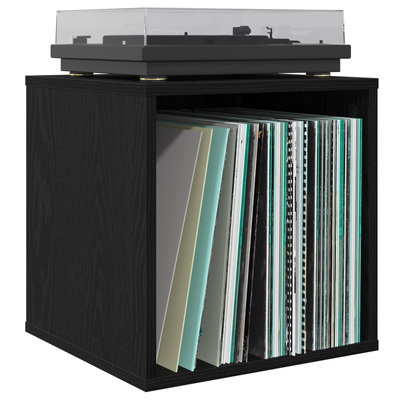Pudełko na albumy winylowe Czarny dąb 37 x 36,5 x 38 cm