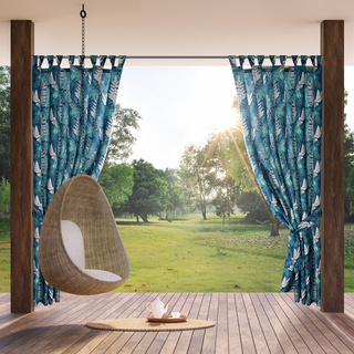 Zasłona Garden turkusowa 155x220