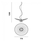 Lampa wisząca czarna styl wertigo sombrero Unilight ULFN234