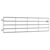 Brama do zagrody, 5 prętów, stal, (115-300) x 90 cm, srebrna